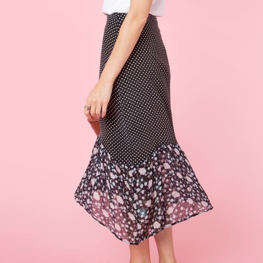 RIXO Leandra Polka Dot Midi Dress